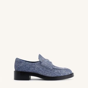 Micah Denim Embossed Chunky Loafer - Blue