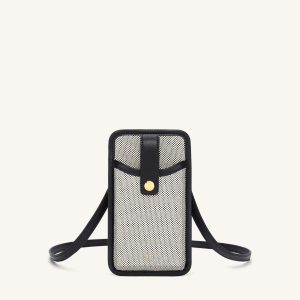 Aylin Canvas Phone Bag - Black