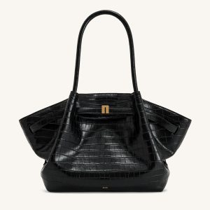 Hana Large Tote Bag - Black Croc