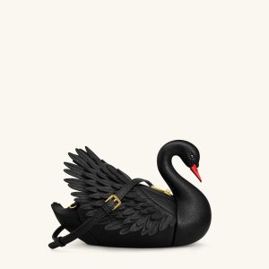 Alani Swan Shaped Crossbody Bag - Black