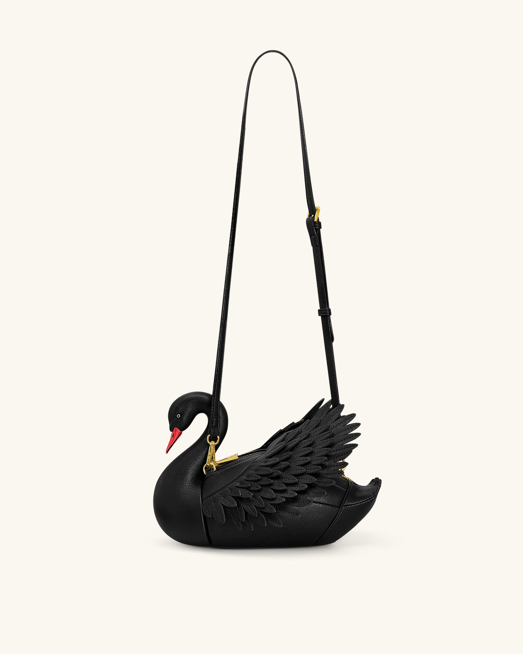 Alani Swan Shaped Crossbody Bag - Black - Image 2