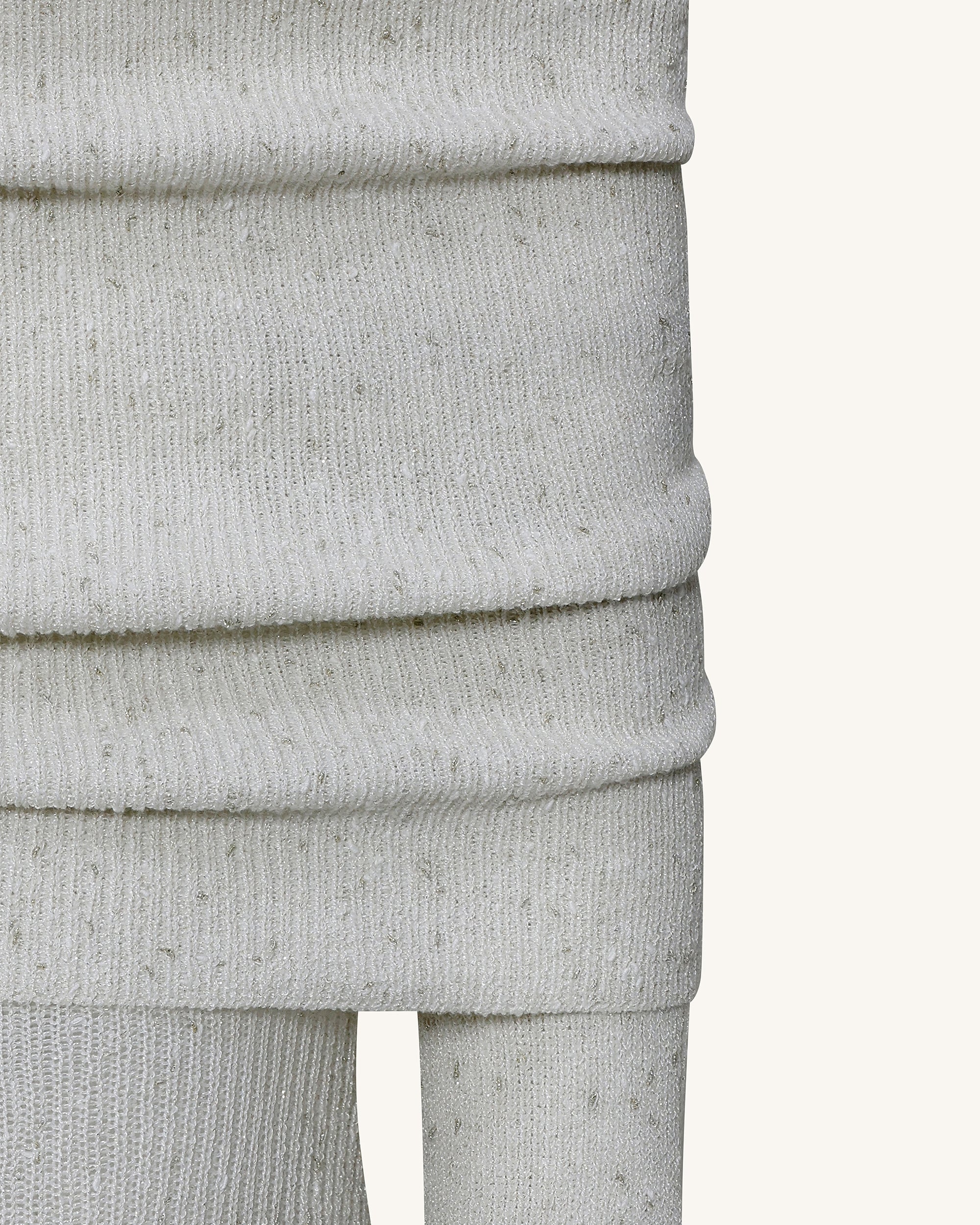 Knit Off-Shoulder Maxi Dress - Cream - Image 7