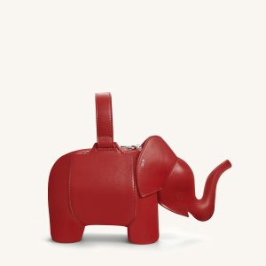 Claire Elephant Shaped Handbag - Red