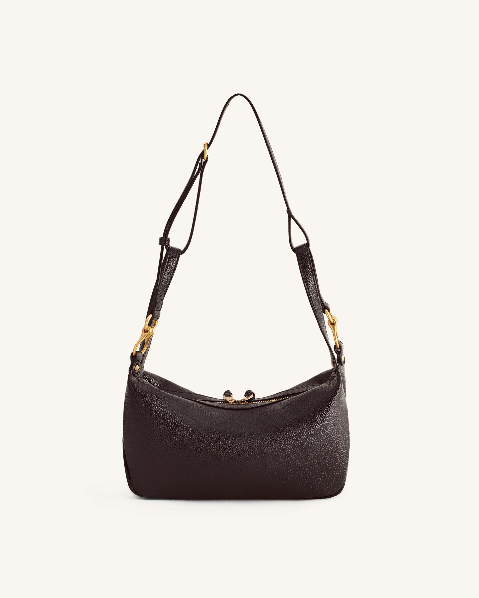 Selia Soft-Grain Crossbody Bag - Dark Brown - Image 4