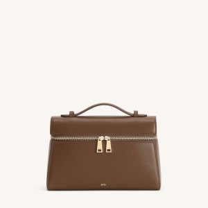 Thea Large Top Handle Bag - Mocha Brown
