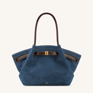 Hana Medium Denim Tote Bag - Blue Denim
