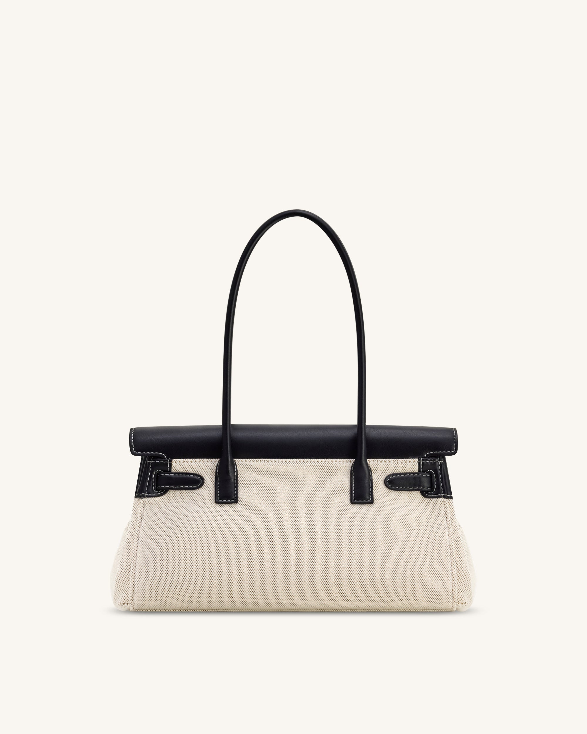 Yara Shoulder Bag - Black Canvas - Image 4