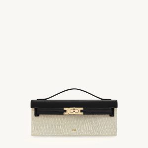 Bria Structured Top Handle Bag - Black Canvas