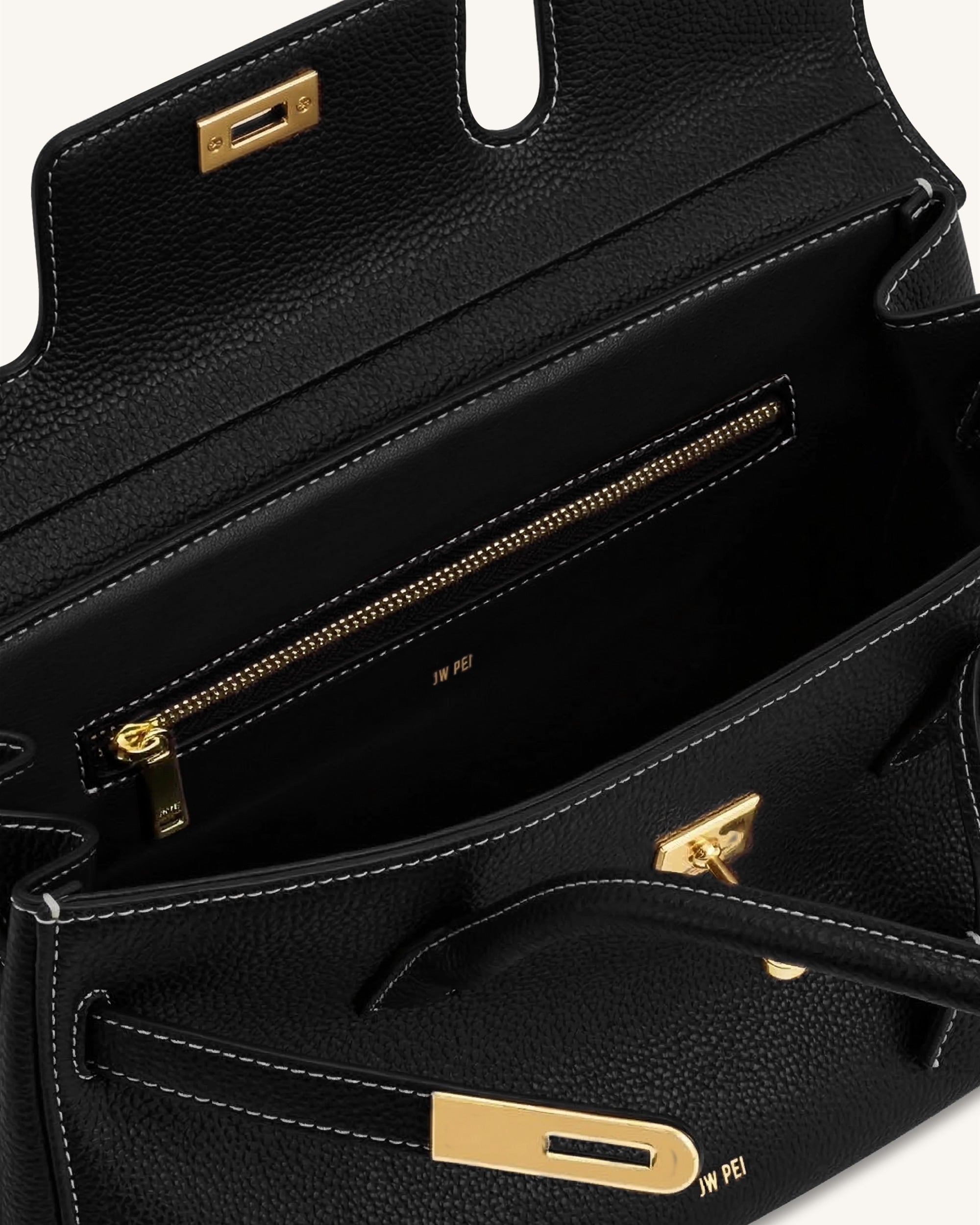 Yara Large Shoulder Bag - Black - Image 4