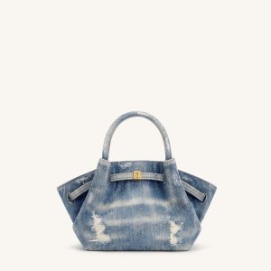 Hana Mini Denim Tote Bag - Blue