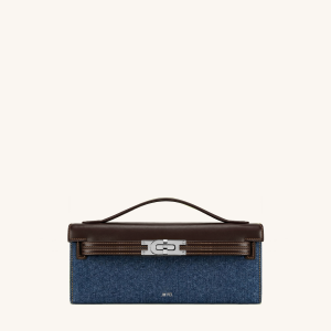 Bria Structured Top Handle Bag - BLue Denim