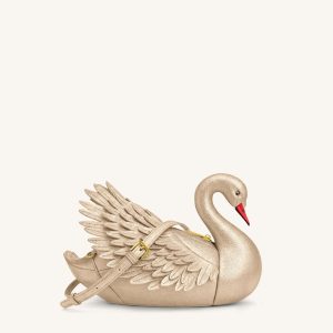 Alani Swan Shaped Crossbody Bag - Gold