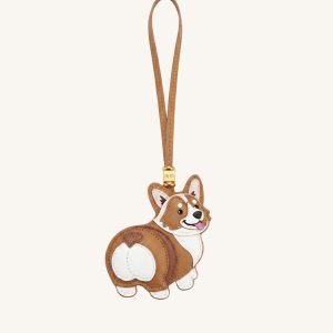 Corgi Bag Charm - Tan Multi