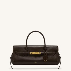Viviana Small Top Handle Shoulder Bag - Deep Coffee