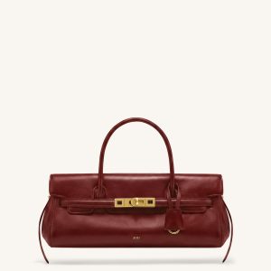 Viviana Small Top Handle Shoulder Bag - Dark Red