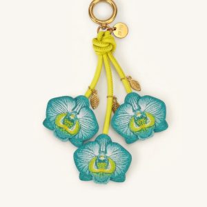 Orchid Bag Charm - Teal