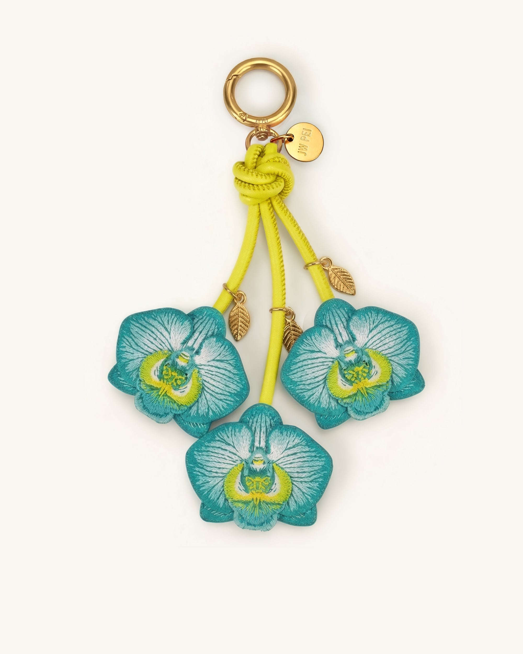 Orchid Bag Charm - Teal