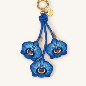 Orchid Bag Charm - Cobalt Blue