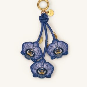 Orchid Bag Charm - Slate Blue