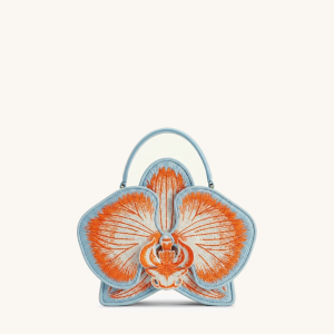 Flora Orchid Shaped Top Handle Bag - Blue Orange