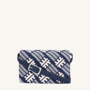 FEI Maze Jacquard Knit Cossbody Bag - Navy