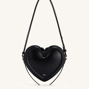 Arlene Heart Shaped Bag - Black