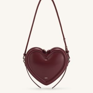 Arlene Heart Shaped Bag - Claret