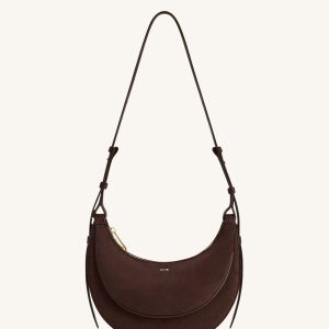 Sharon Faux Suede Crossbody Bag - Coffee Brown