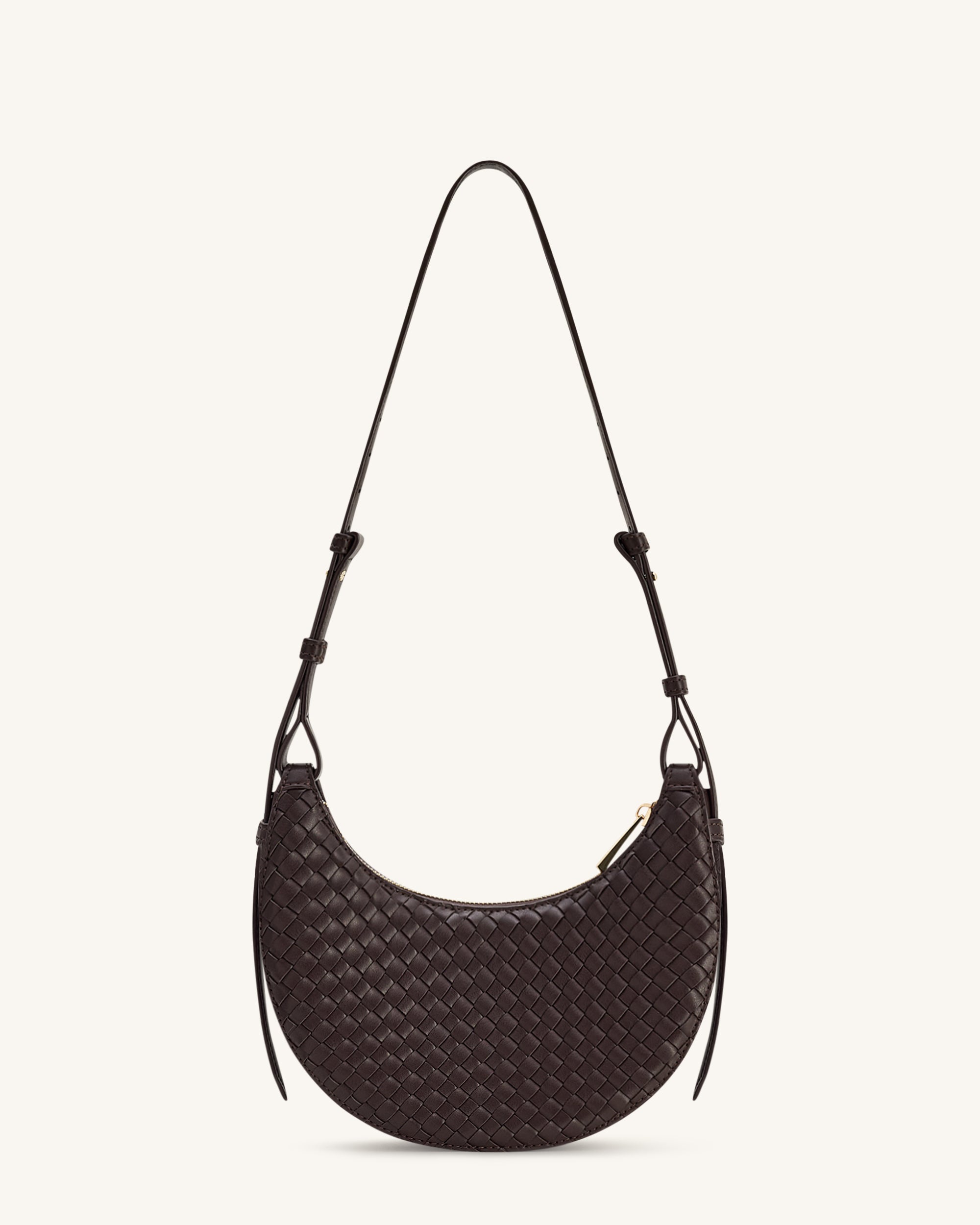 Sharon Woven Crossbody Bag - Coffee Brown - Image 3