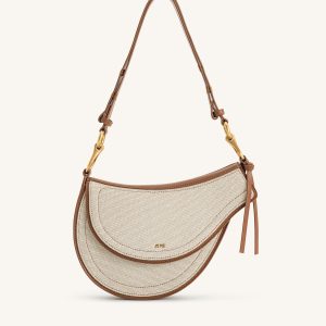 Ashlie Crossbody Bag - Brown Canvas