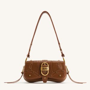 Joy Crushed Shoulder Bag - Brown