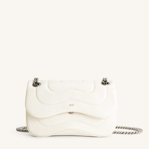 Tina Quilted Chain Crossbody - Ivory
