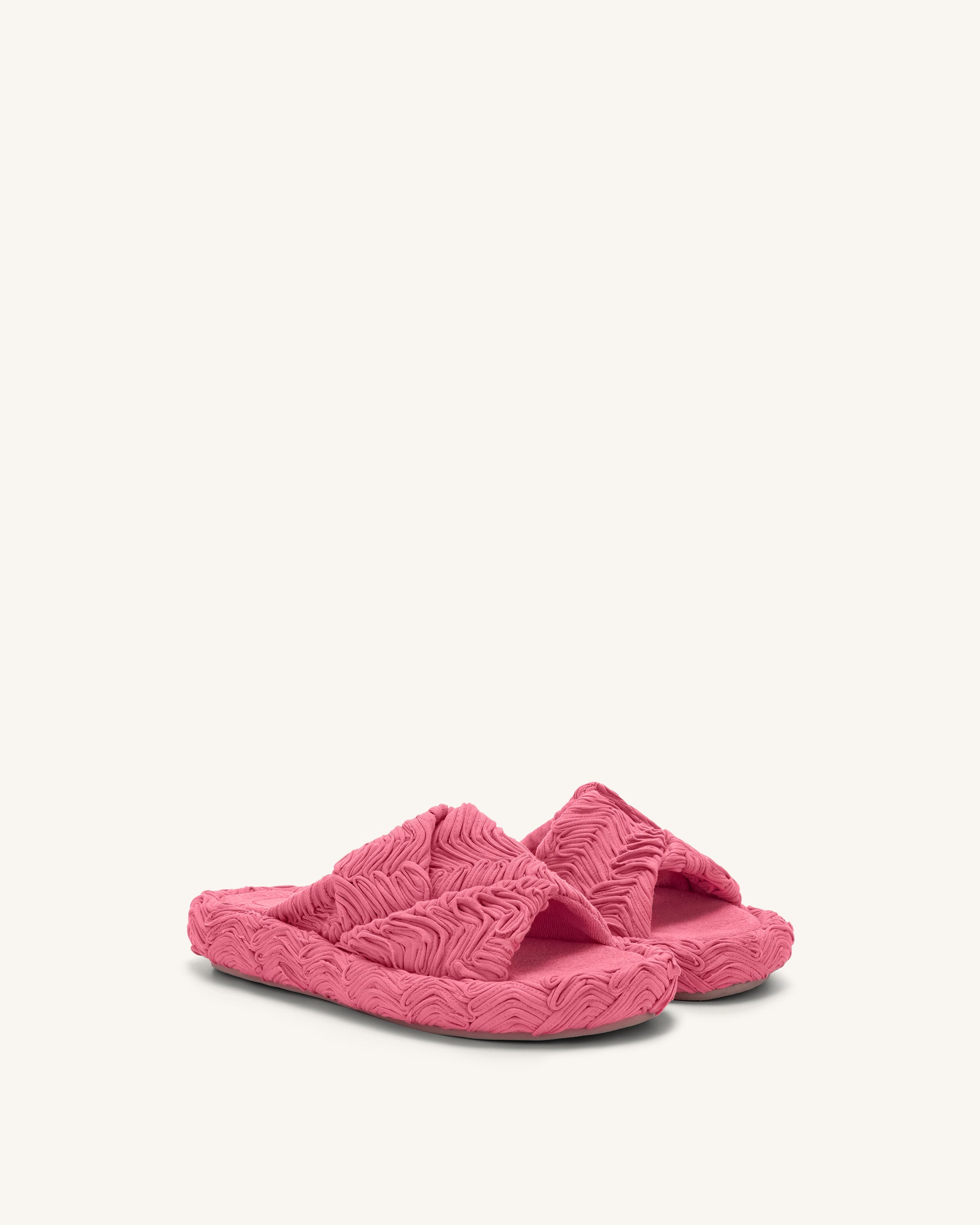 Lilah Woven Platform Sandal - Rose Red - Image 2
