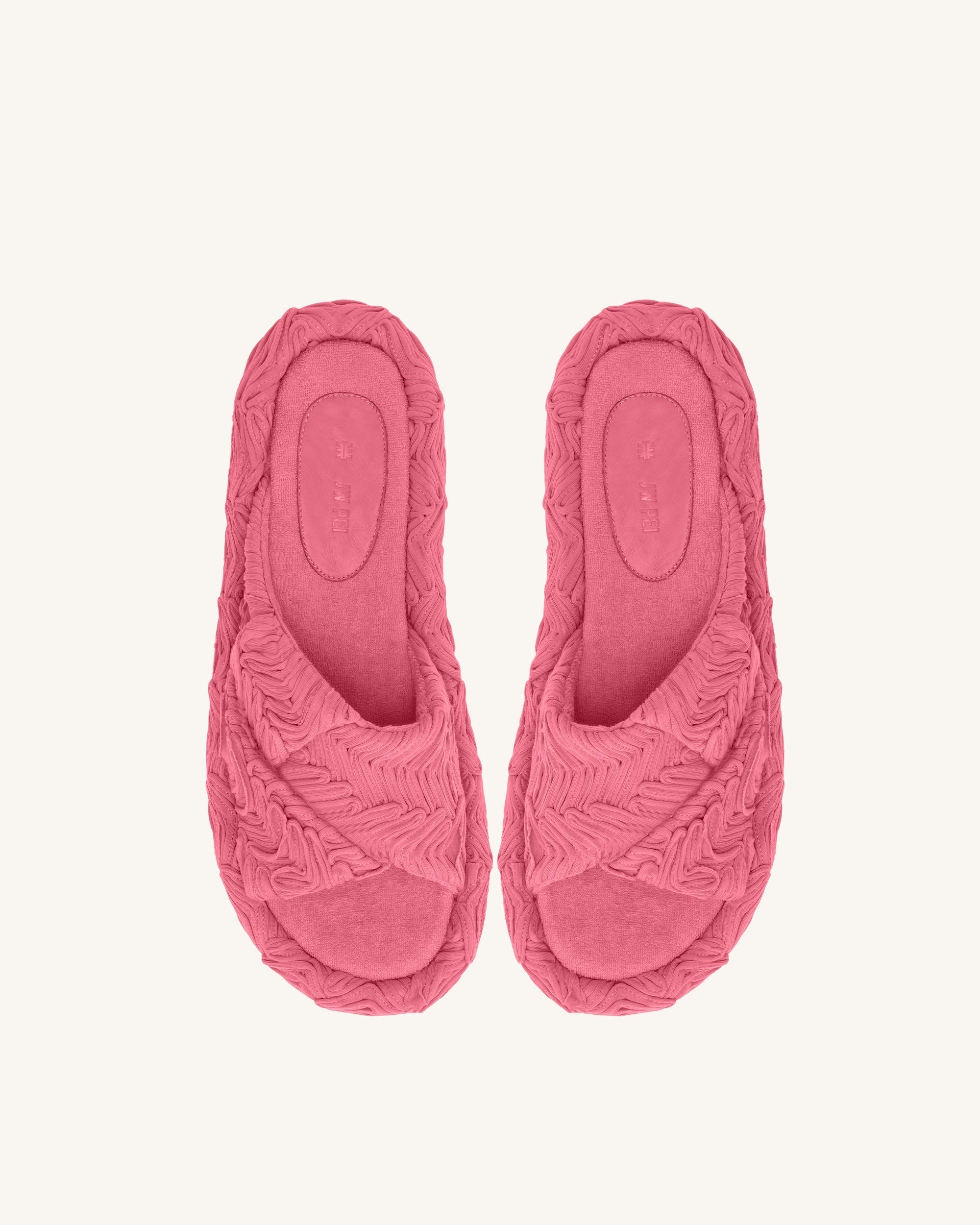 Lilah Woven Platform Sandal - Rose Red - Image 3