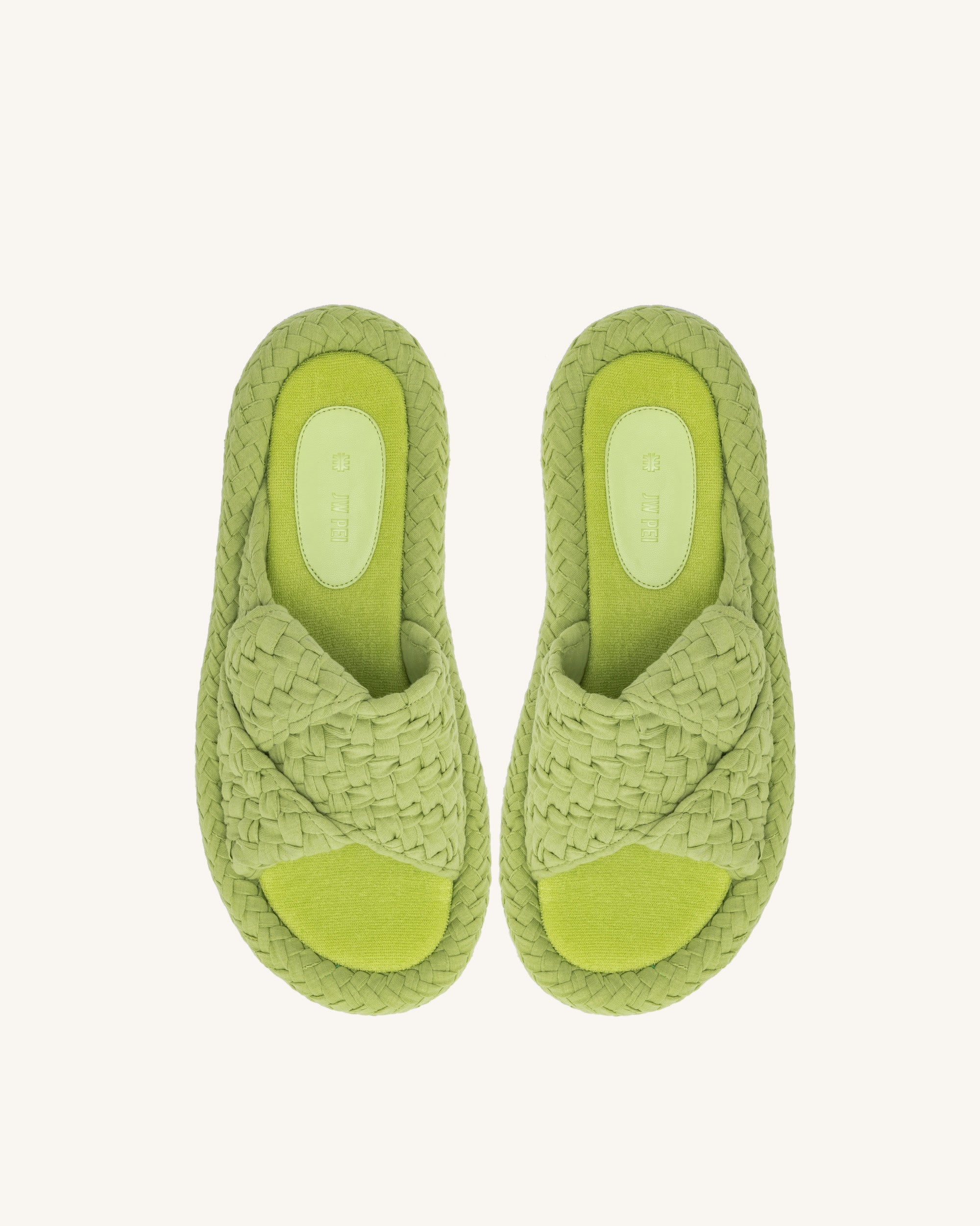 Lilah Woven Platform Sandal - Lime Green - Image 3