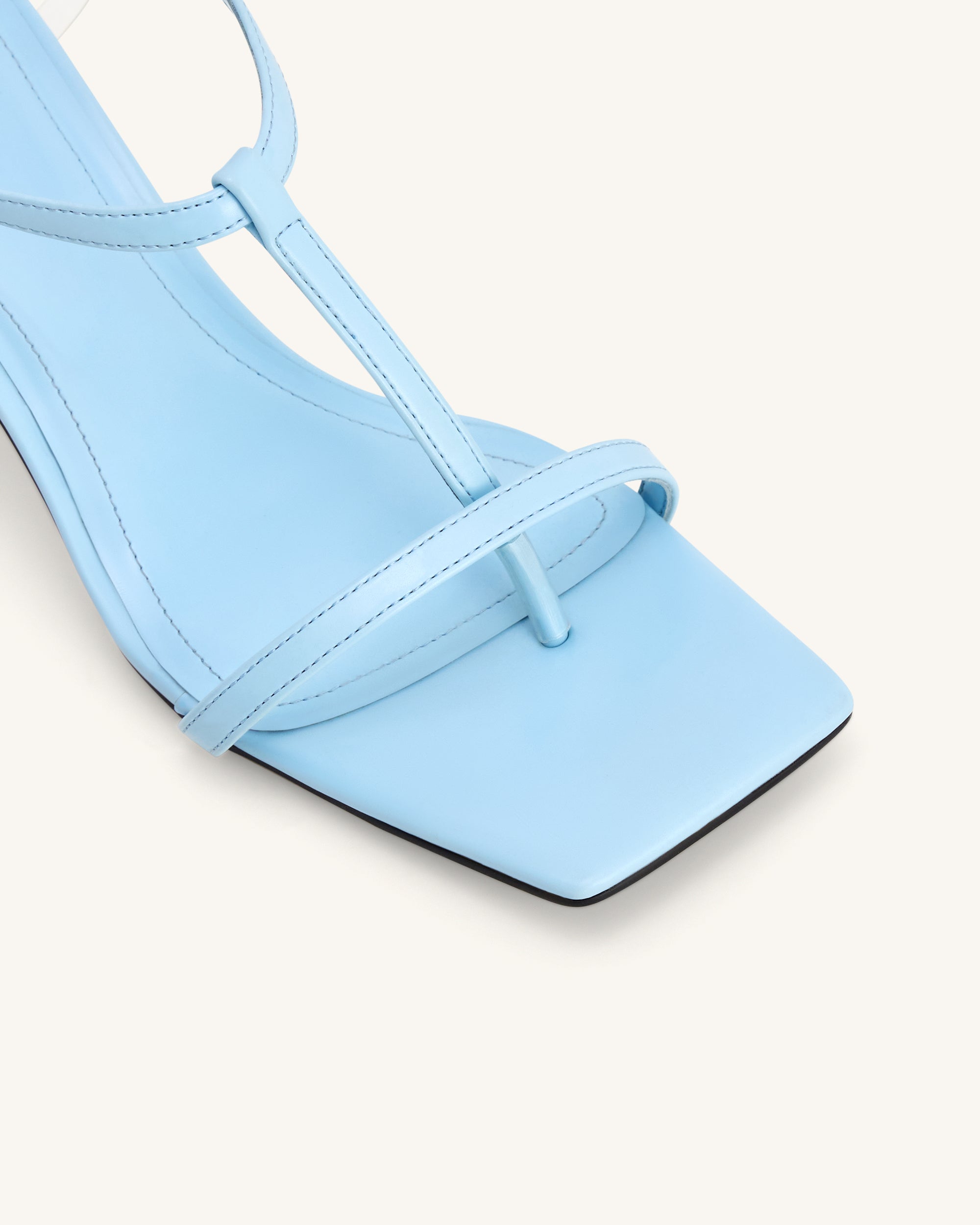 Charlotte Strappy Heels with Spherical Heel - Sky Blue - Image 5