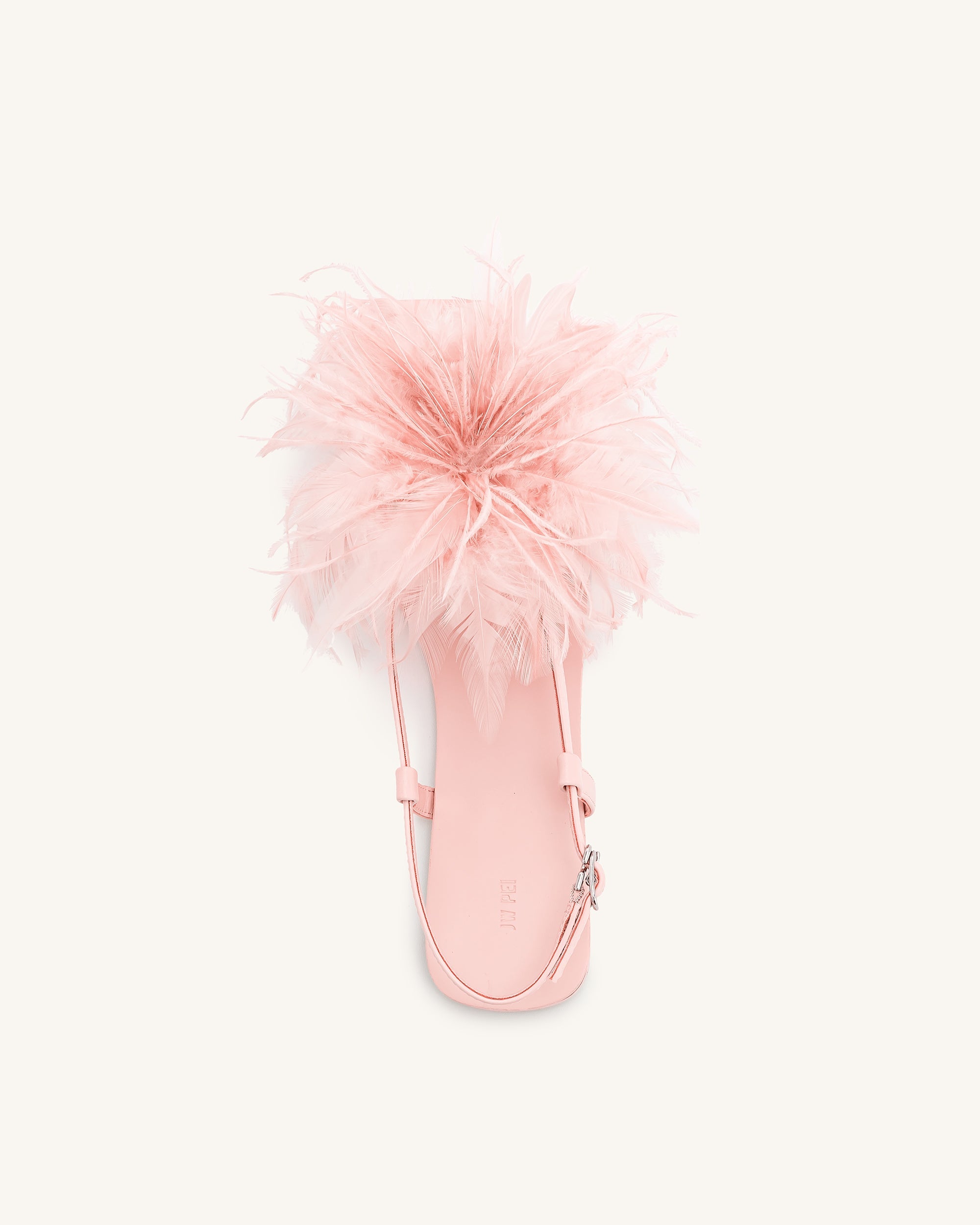Fluffy Flats Sandals - Pink Beige - Image 3