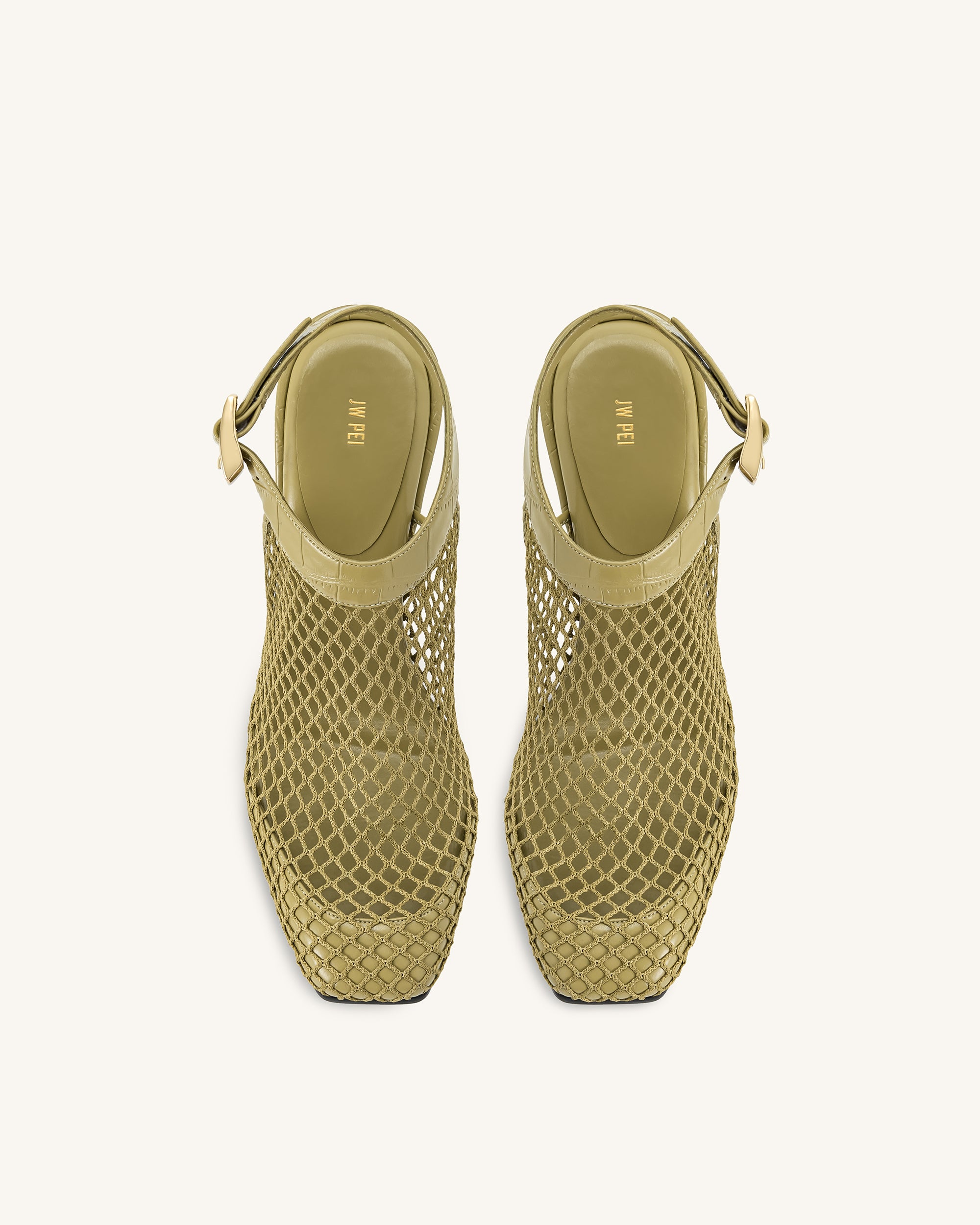 Genesis Heeled Sandals - Olive Green - Image 3