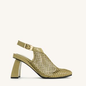 Genesis Heeled Sandals - Olive Green