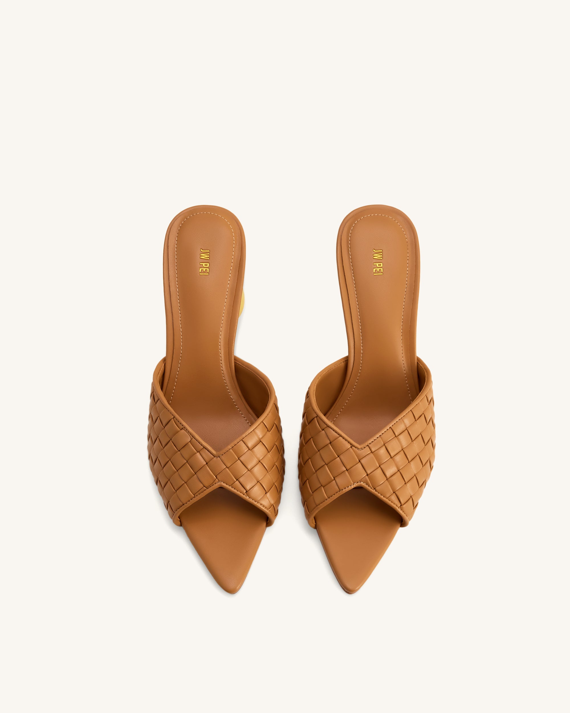 Ellie Braided Sphere Heel Mules - Khaki - Image 3