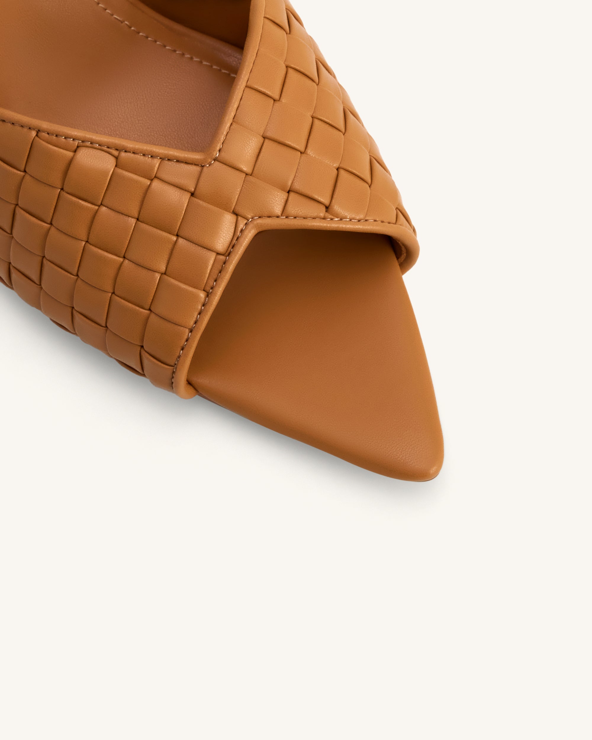 Ellie Braided Sphere Heel Mules - Khaki - Image 5
