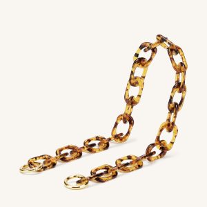 Mya Tortoiseshell Acrylic Chain Strap