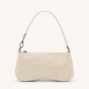 Eva Shoulder Handbag - Ivory Croc
