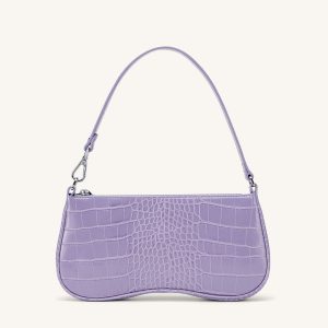 Eva Shoulder Handbag - Purple Croc