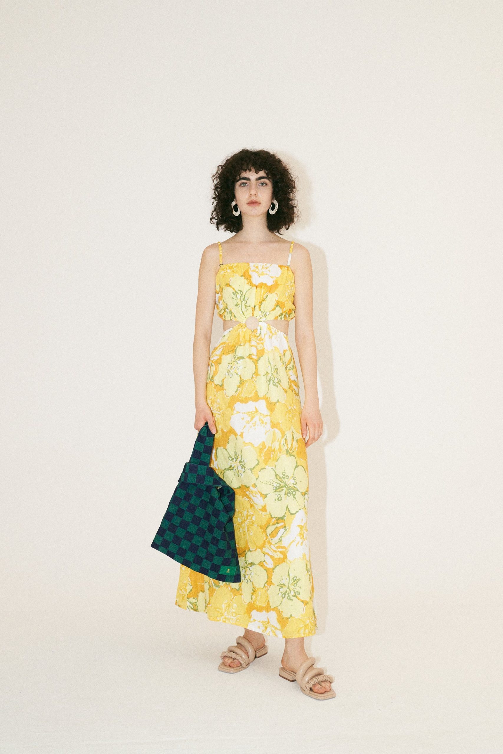 Molly Checkerboard Market Bag - Jungle Green - Image 5