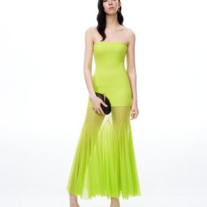 Thalassa Mesh Dress - Lime Green
