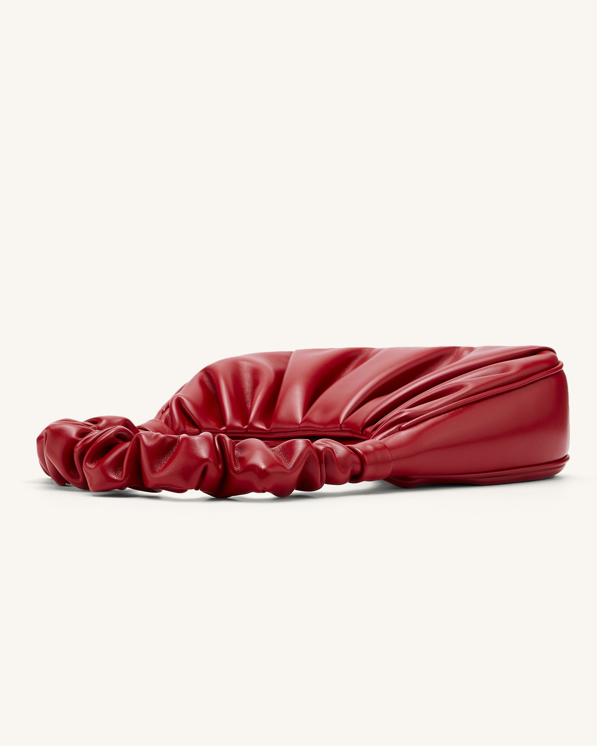 Gabbi Ruched Hobo Handbag - Chili - Image 4