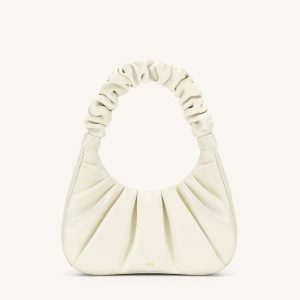 Gabbi Ruched Hobo Handbag - White