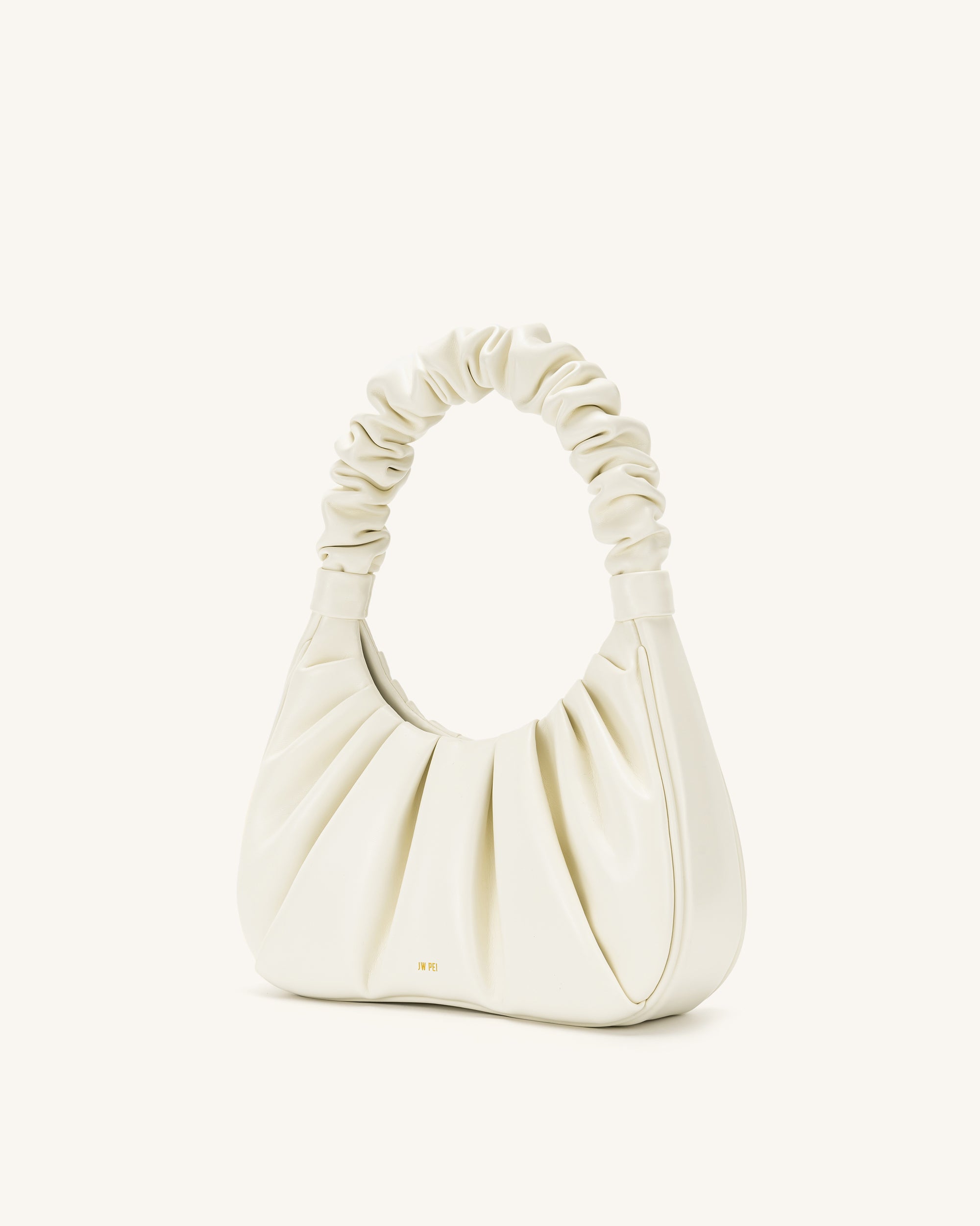 Gabbi Ruched Hobo Handbag - White - Image 2