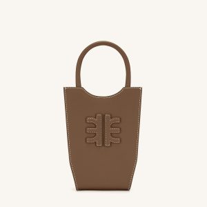 FEI Grained Phone Bag - Brown